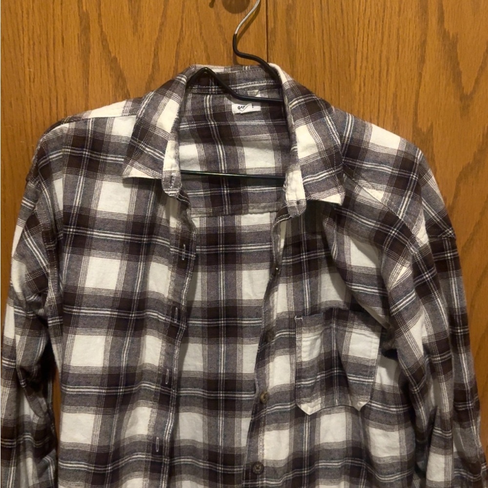 Garage Plaid Shirt - Brown and White